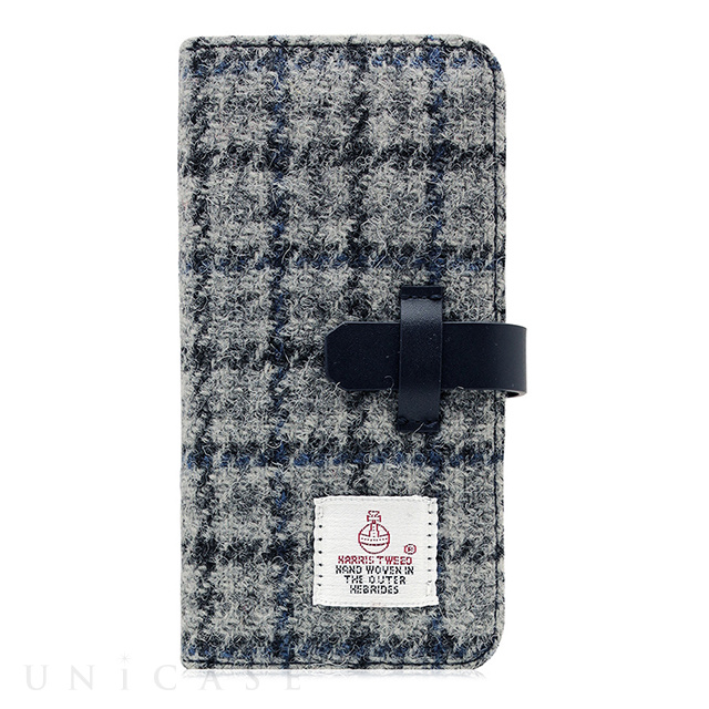 【iPhoneXS/X ケース】Harris Tweed Diary (グレー×ネイビー)