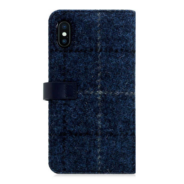 【iPhoneXS/X ケース】Harris Tweed Diary (ネイビー)