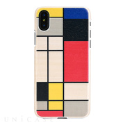【iPhoneXS/X ケース】天然木ケース (Mondrian...