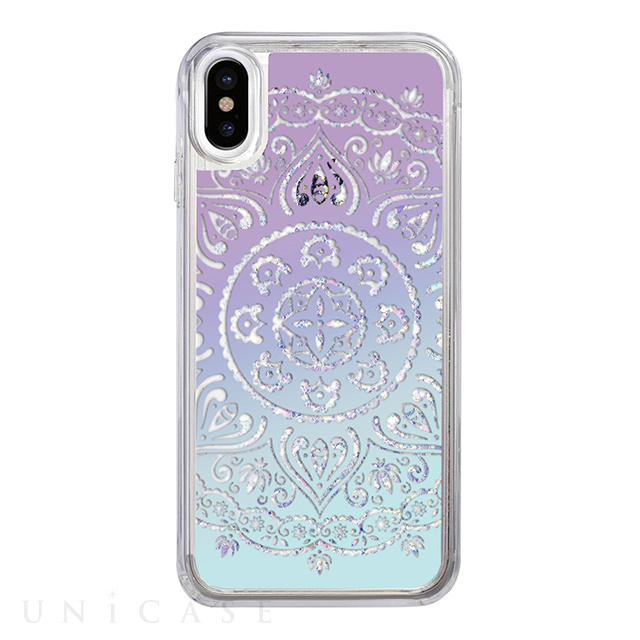【iPhoneXS/X ケース】Sparkle case (White lace)