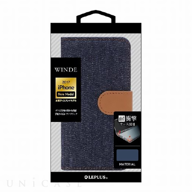 【iPhoneXS/X ケース】デニムフラップケース「WINDE」 インディゴA