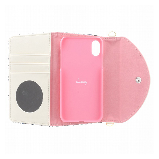 【iPhoneXS/X ケース】【Lucy】ツイードレター型ケース (オフホワイト)goods_nameサブ画像