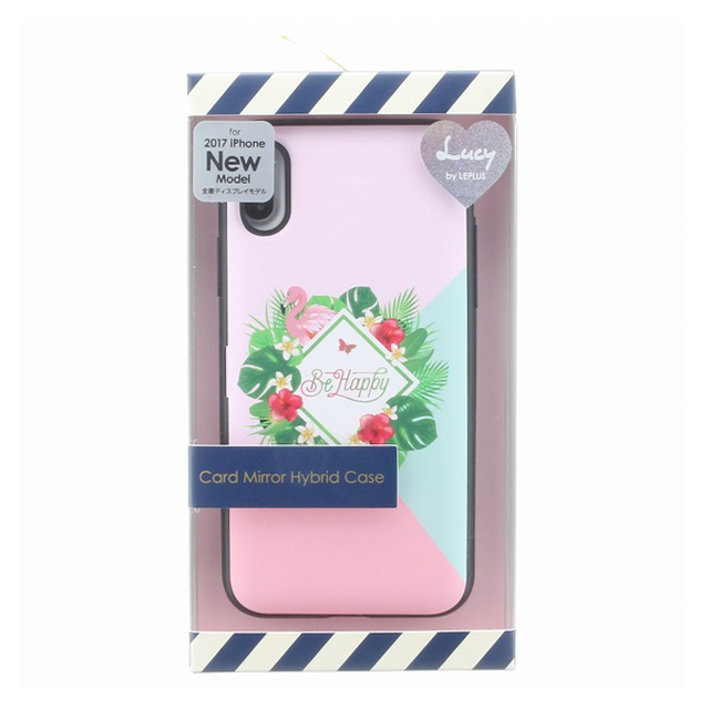 【iPhoneXS/X ケース】【Lucy】ミラー付カード収納ハイブリットケース/Cgoods_nameサブ画像