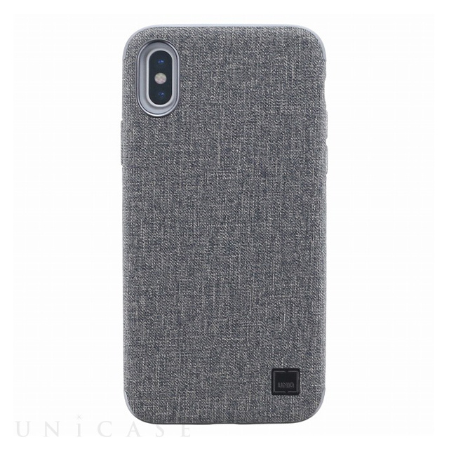 【iPhoneXS/X ケース】シェル型ケース/メタルソフトPU/Glacier Luxe Kanvas/Slate (Grey）