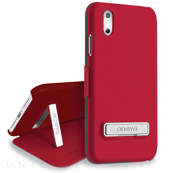 【iPhoneX ケース】Kick Folio (Cherry Red)