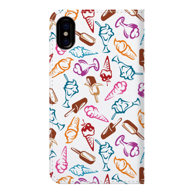 【iPhoneXS/X ケース】手帳型ケース (Ice cream pattern)サブ画像