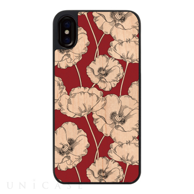 【iPhoneXS/X ケース】ウッディフォトケース (Retro poppy)