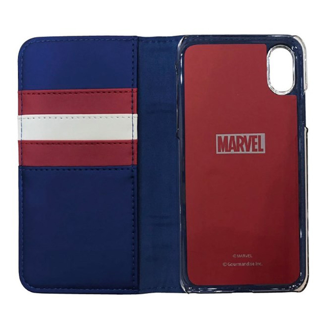 【iPhoneXS/X ケース】MARVEL ステッチレザーフリップカバー (キャプテン・アメリカ)goods_nameサブ画像