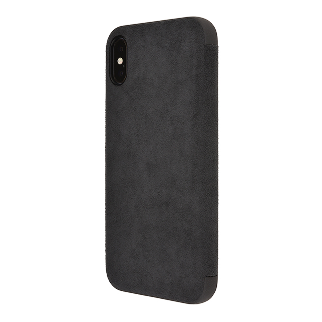 【iPhoneX ケース】Ultrasuede Flip Case (Asphalt)サブ画像