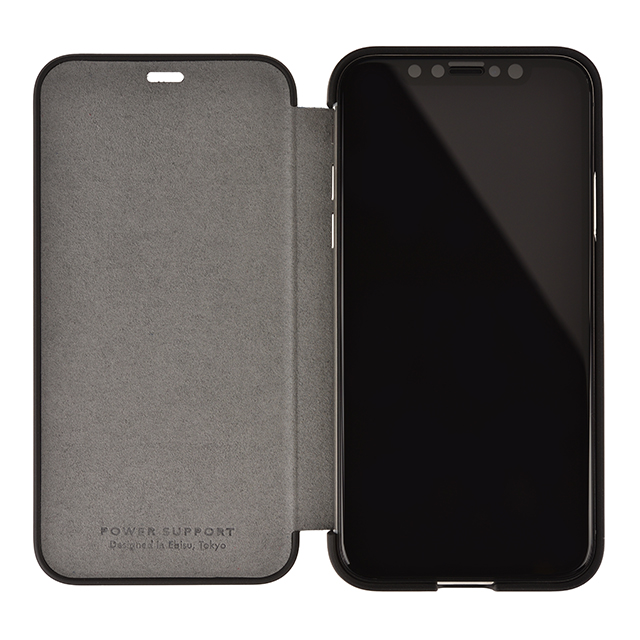 【iPhoneX ケース】Ultrasuede Flip Case (Asphalt)サブ画像