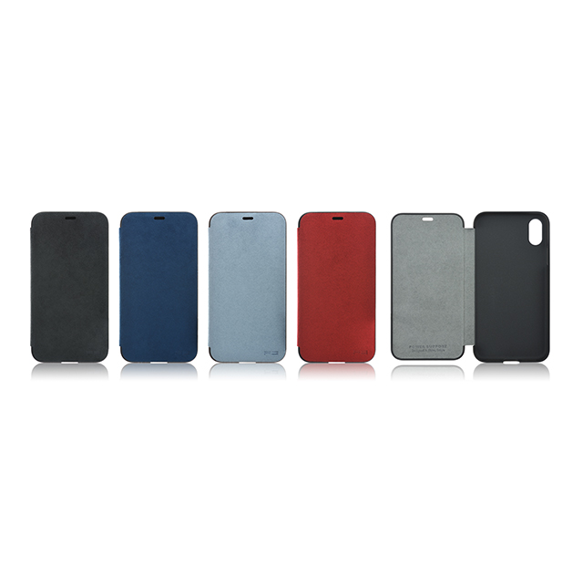 【iPhoneX ケース】Ultrasuede Flip Case (Asphalt)サブ画像