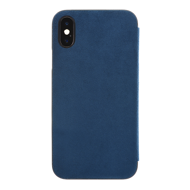 【iPhoneX ケース】Ultrasuede Flip Case (Blue)サブ画像