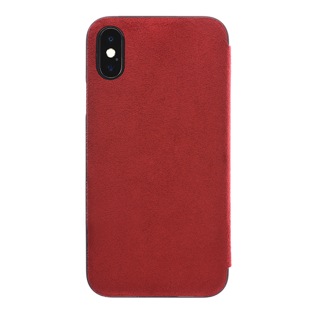 【iPhoneX ケース】Ultrasuede Flip Case (Red)goods_nameサブ画像