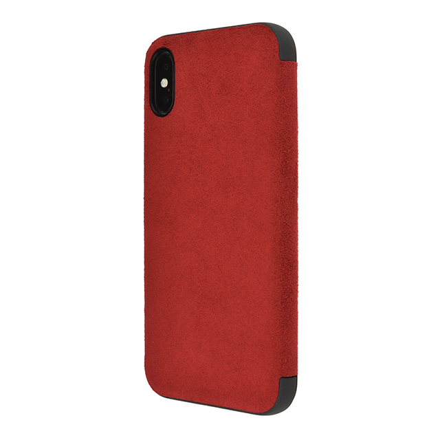 【iPhoneX ケース】Ultrasuede Flip Case (Red)サブ画像