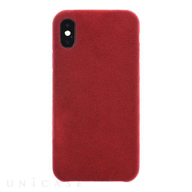 【iPhoneXS/X ケース】Ultrasuede Air jacket (Red)