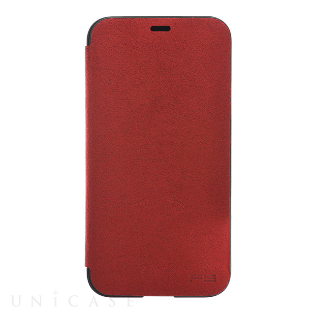 【iPhoneX ケース】Ultrasuede Flip Case (Red)