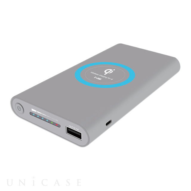 Wireless Charger Power Bank 8000mAh (グレー)