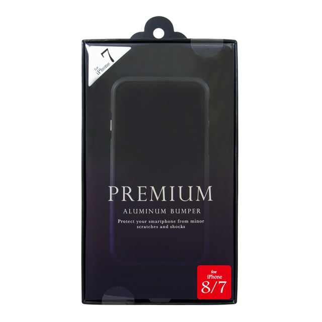 【iPhone8/7 ケース】アルミニウムバンパー (ブラック/レッド)サブ画像