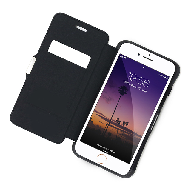 【iPhone8 Plus/7 Plus ケース】Hybrid Card Folio 衝撃吸収・手帳型ケース (ブラック)goods_nameサブ画像