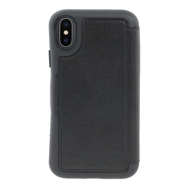 【iPhoneXS/X ケース】Hybrid Card Folio 衝撃吸収・手帳型ケース (ブラック)サブ画像