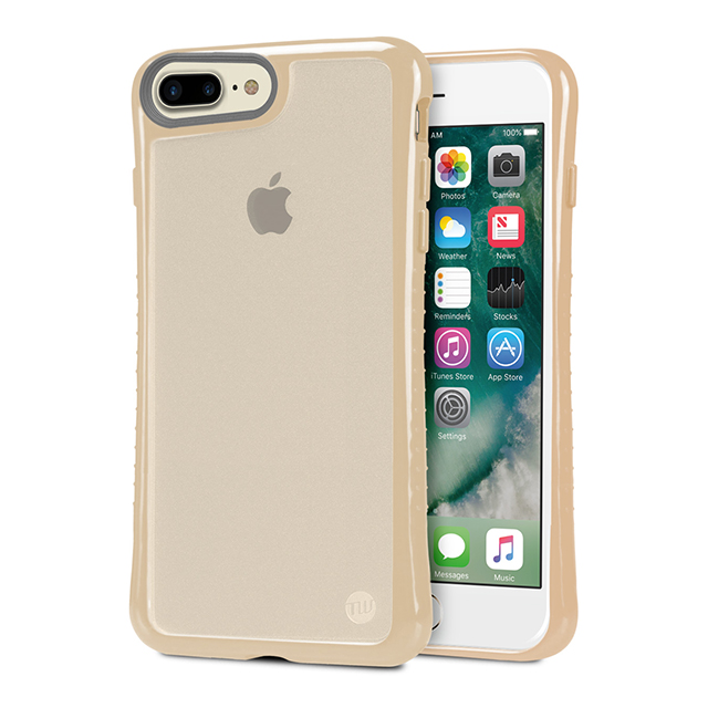 【iPhone8 Plus/7 Plus ケース】HYBRID SHELL + TUNEGLASS 耐衝撃クリアケース (ベージュ)goods_nameサブ画像