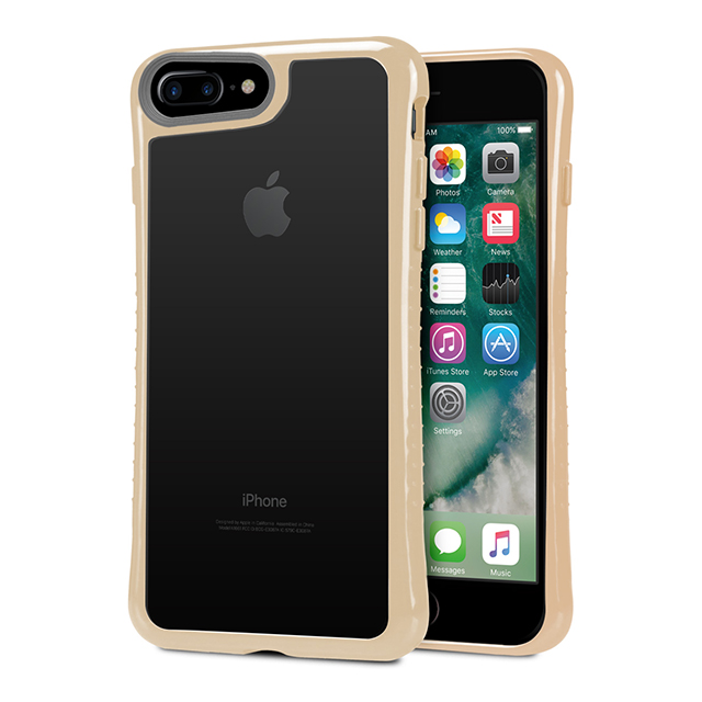 【iPhone8 Plus/7 Plus ケース】HYBRID SHELL + TUNEGLASS 耐衝撃クリアケース (ベージュ)goods_nameサブ画像