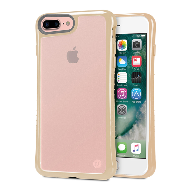 【iPhone8 Plus/7 Plus ケース】HYBRID SHELL + TUNEGLASS 耐衝撃クリアケース (ベージュ)goods_nameサブ画像