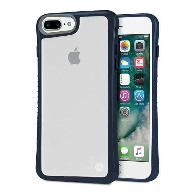 【iPhone8 Plus/7 Plus ケース】HYBRID SHELL + TUNEGLASS 耐衝撃クリアケース (ブルー)goods_nameサブ画像