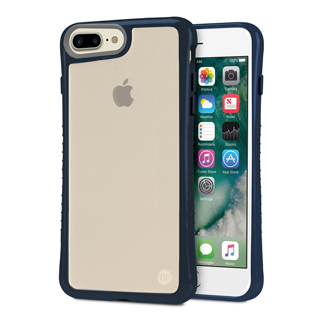 【iPhone8 Plus/7 Plus ケース】HYBRID SHELL + TUNEGLASS 耐衝撃クリアケース (ブルー)goods_nameサブ画像