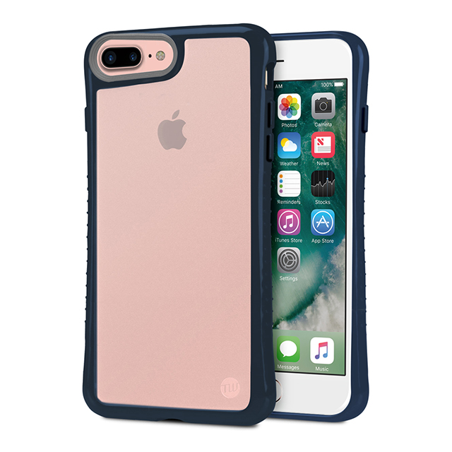 【iPhone8 Plus/7 Plus ケース】HYBRID SHELL + TUNEGLASS 耐衝撃クリアケース (ブルー)goods_nameサブ画像