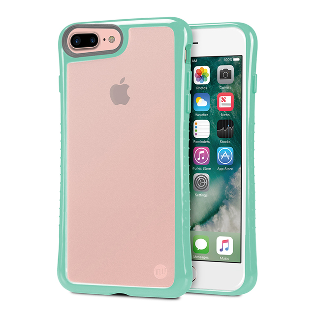 【iPhone8 Plus/7 Plus ケース】HYBRID SHELL + TUNEGLASS 耐衝撃クリアケース (ターコイズブルー)goods_nameサブ画像