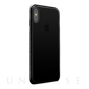 【iPhoneXS/X ケース】メタリックダイアモンド (ブラッ...