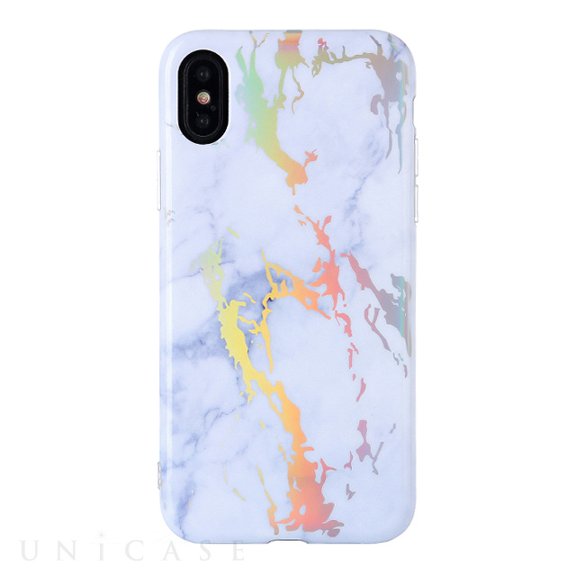 【iPhoneXS/X ケース】Metaric Marble (ホワイト)