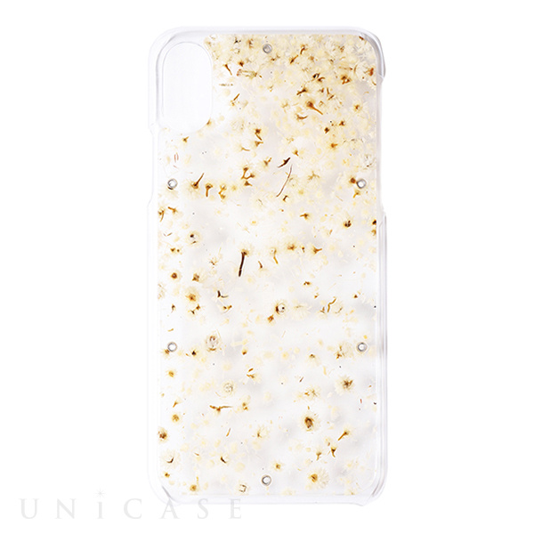 【iPhoneX ケース】ACRYLIC FLOWER CASE (WHITE)