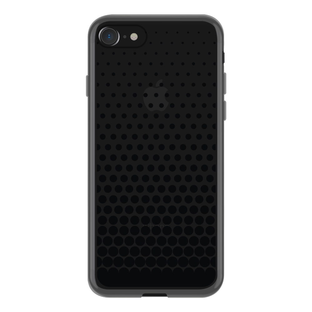 【iPhoneSE(第3/2世代)/8/7 ケース】MONOCHROME CASE for iPhoneSE(第2世代)/8/7 (Gradation Dot Black)サブ画像