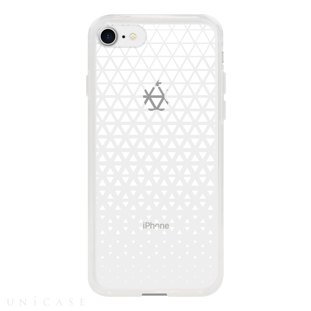 【iPhoneSE(第3/2世代)/8/7 ケース】MONOCHROME CASE for iPhoneSE(第2世代)/8/7 (Triangle Pattern White)