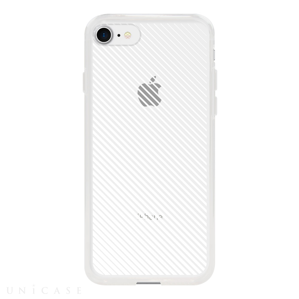 【iPhoneSE(第3/2世代)/8/7 ケース】MONOCHROME CASE for iPhoneSE(第2世代)/8/7 (Slash Stripe White)