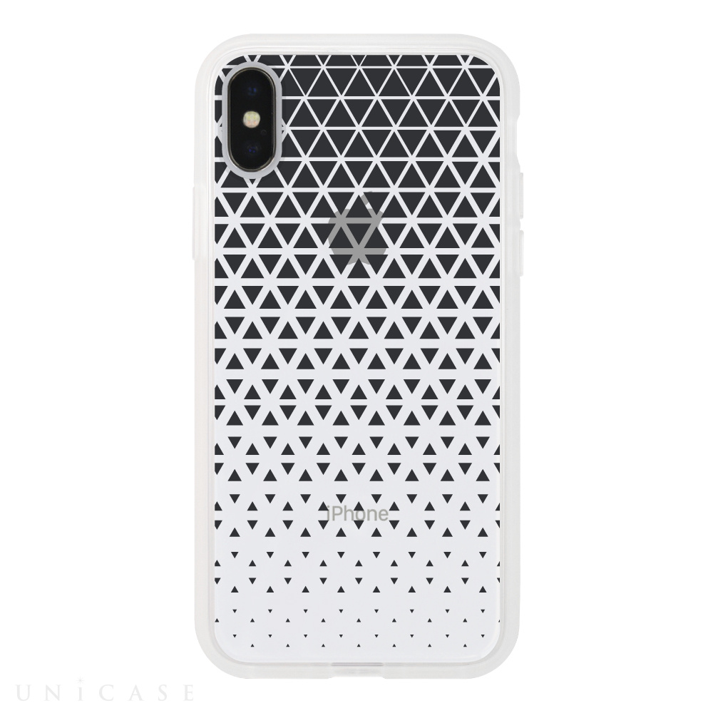 【iPhoneXS/X ケース】MONOCHROME CASE for iPhoneXS/X (Triangle Pattern Black)