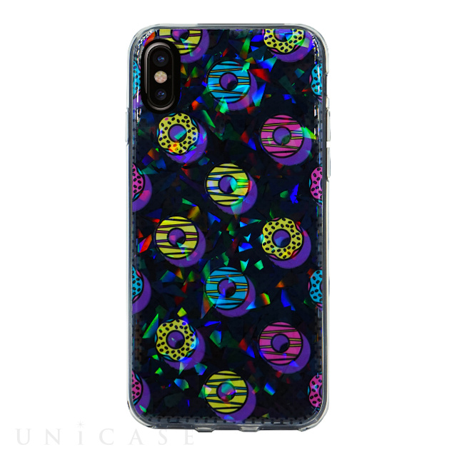 【iPhoneXS/X ケース】Hologram Clear Case (Donuts)