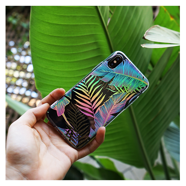 【iPhoneXS/X ケース】Hologram Clear Case (Palm Leaves)サブ画像