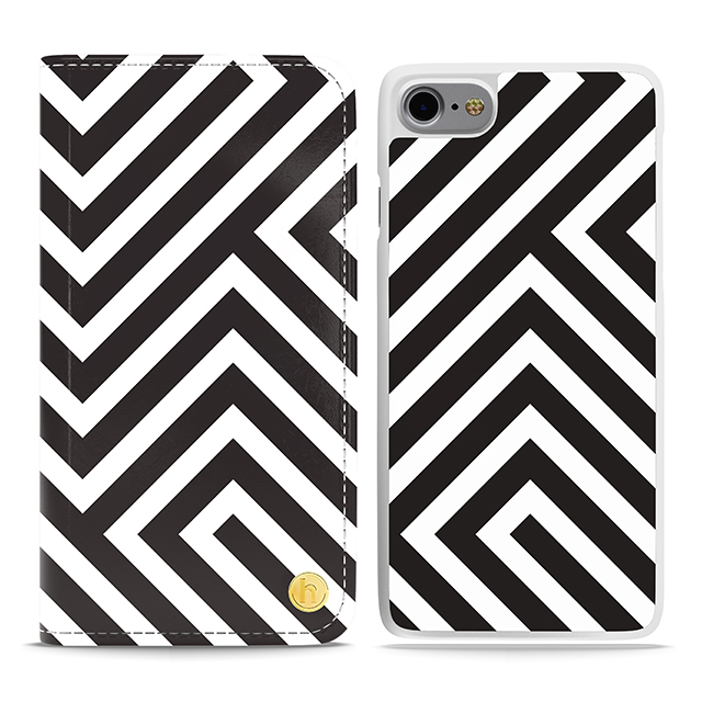 【iPhoneSE(第3/2世代)/8/7/6s/6 ケース】London セパレート手帳型ケース (Black on White)goods_nameサブ画像