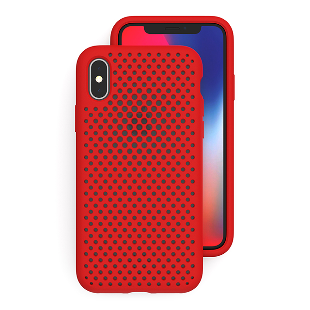 【iPhoneXS/X ケース】Mesh Case (Red)サブ画像