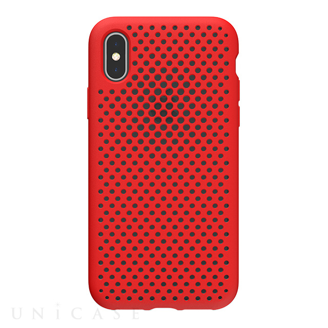 【iPhoneXS/X ケース】Mesh Case (Red)