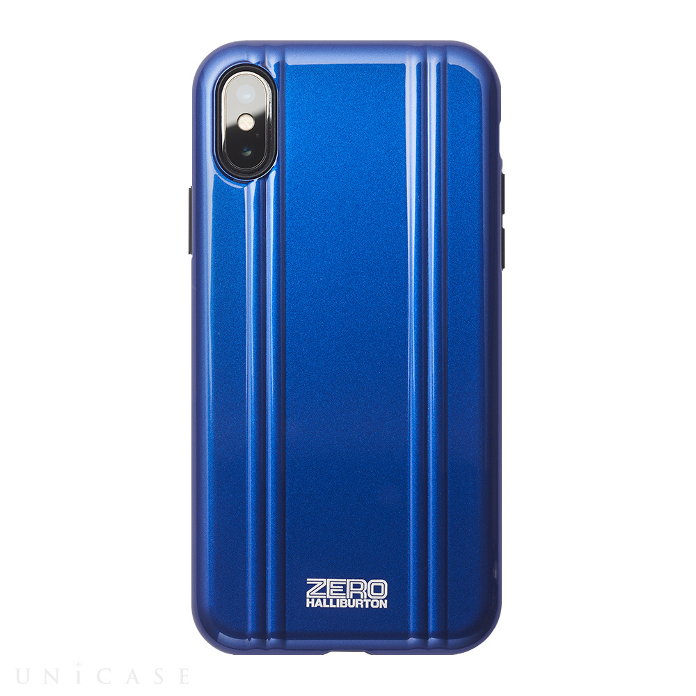 【iPhoneX ケース】ZERO HALLIBURTON Hybrid Shockproof case for iPhone X(BLUE)