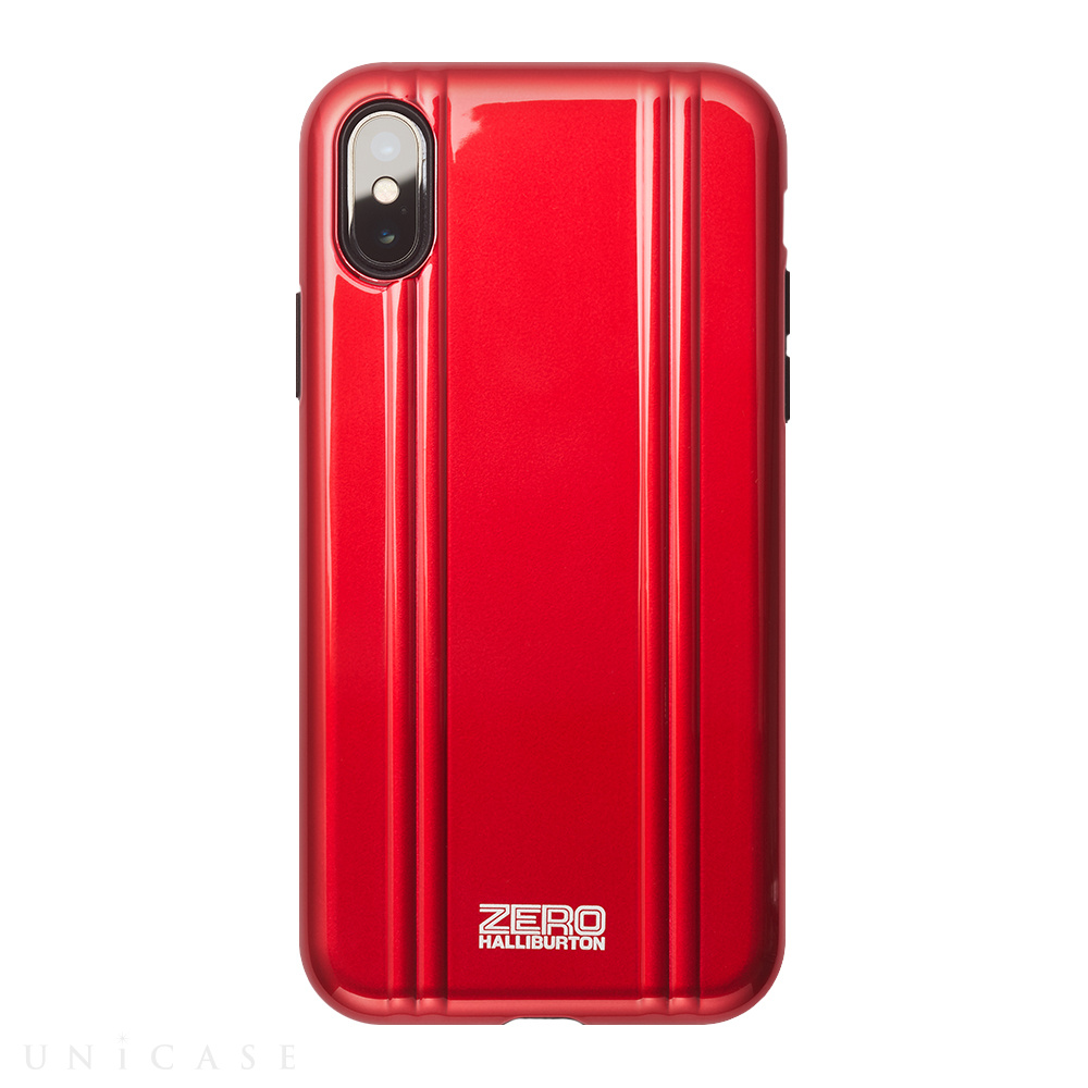 【iPhoneX ケース】ZERO HALLIBURTON Hybrid Shockproof case for iPhone X(RED)