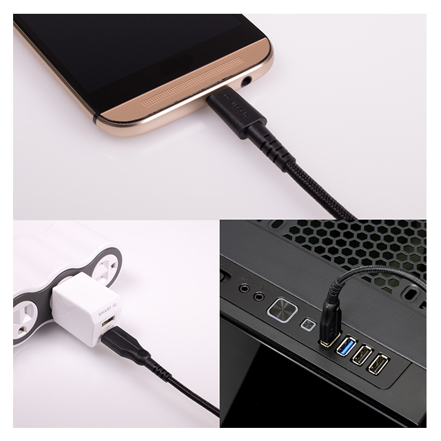 急速充電対応 超タフUSB Type-Cケーブル付属 スマートIC搭載 AC充電器 (ホワイト)goods_nameサブ画像