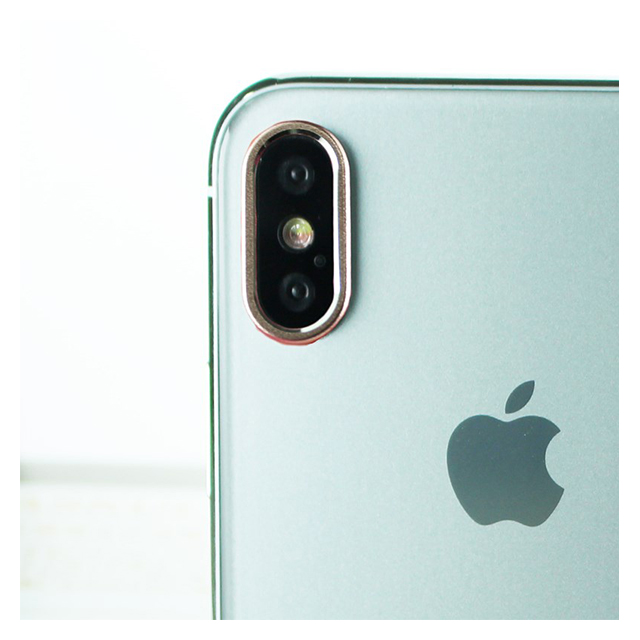 【iPhoneX】背面カメラレンズ保護リング レンズガードプロテクター (ローズゴールド)サブ画像