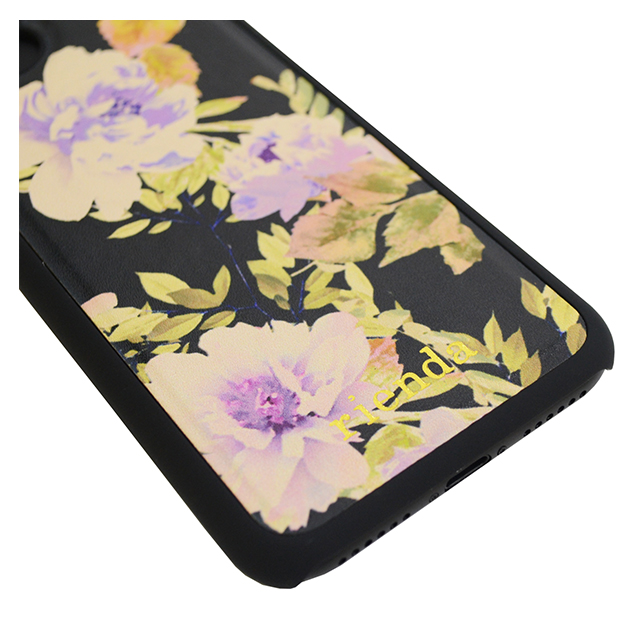 【iPhoneSE(第3/2世代)/8/7/6s/6 ケース】rienda プリント背面ケース VINTAGE ROSE (BLACK)サブ画像