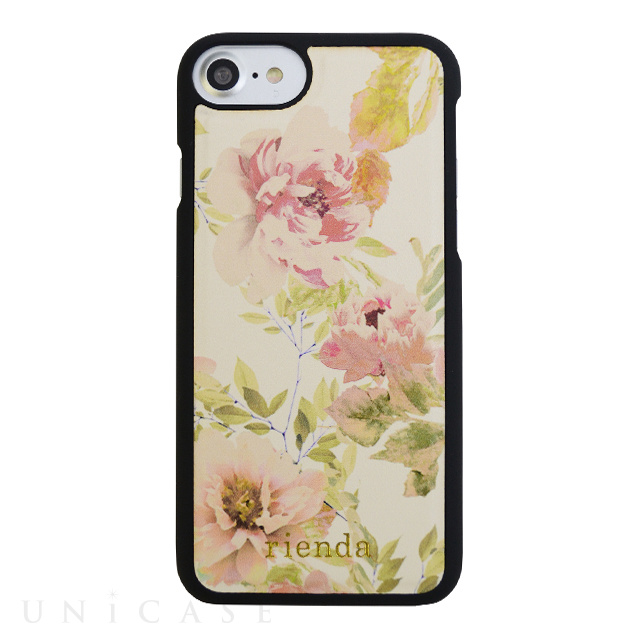 【iPhoneSE(第3/2世代)/8/7/6s/6 ケース】rienda プリント背面ケース VINTAGE ROSE (IVORY)