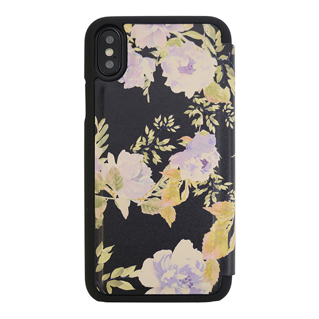 【iPhoneXS/X ケース】rienda 薄型手帳 VINTAGE ROSE (BLACK)サブ画像